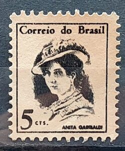 Selo Regular RHM 529 Mulheres Famosas Anita Garibaldi 1967 MH
