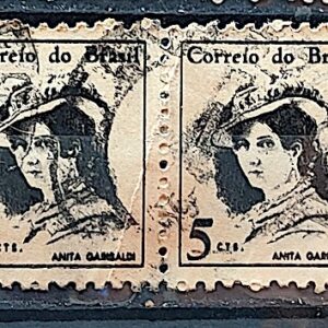 Selo Regular RHM 529 Mulheres Famosas Anita Garibaldi 1967 4 Unid Circulado