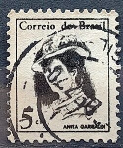 Selo Regular RHM 529 Mulheres Famosas Anita Garibaldi 1967 Circulado 1