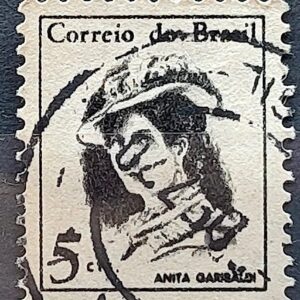 Selo Regular RHM 529 Mulheres Famosas Anita Garibaldi 1967 Circulado 1