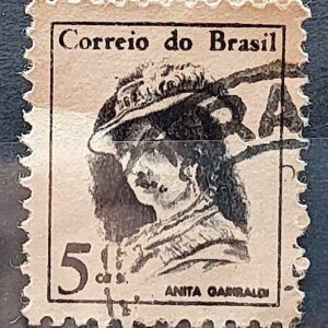 Selo Regular RHM 529 Mulheres Famosas Anita Garibaldi 1967 Circulado 3