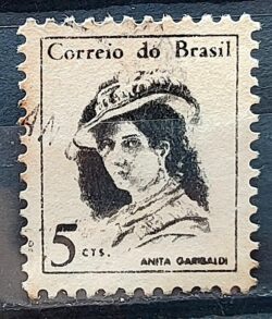 Selo Regular RHM 529 Mulheres Famosas Anita Garibaldi 1967 Circulado 5