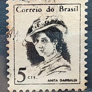 Selo Regular RHM 529 Mulheres Famosas Anita Garibaldi 1967 Circulado 5