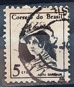 Selo Regular RHM 529 Mulheres Famosas Anita Garibaldi 1967 Circulado 6