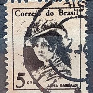 Selo Regular RHM 529 Mulheres Famosas Anita Garibaldi 1967 Circulado 6