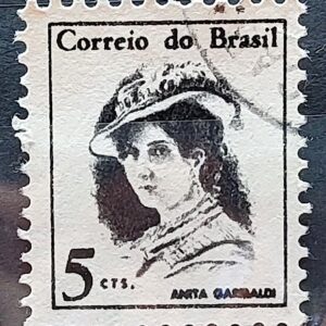 Selo Regular RHM 529 Mulheres Famosas Anita Garibaldi 1967 Circulado 7