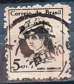 Selo Regular RHM 529 Mulheres Famosas Anita Garibaldi 1967 Circulado 8