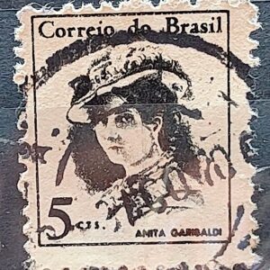 Selo Regular RHM 529 Mulheres Famosas Anita Garibaldi 1967 Circulado 8