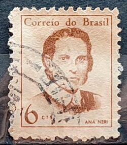 Selo Regular RHM 530 Mulheres Famosas Ana Neri Enfermagem Saude 1967 Circulado 3