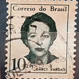 Selo Regular RHM 531 Mulheres Famosas Darcy Vargas 1969 Circulado 1