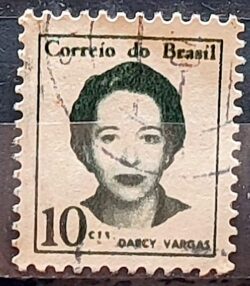 Selo Regular RHM 531 Mulheres Famosas Darcy Vargas 1969 Circulado 2