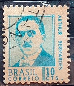Selo Regular RHM 532 Presidentes da Republica Arthur Bernardes 1967 Circulado 1