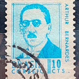 Selo Regular RHM 532 Presidentes da Republica Arthur Bernardes 1967 Circulado 2