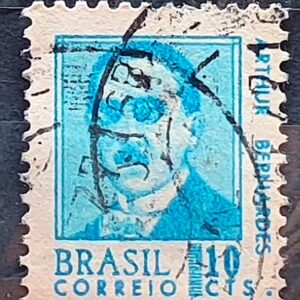 Selo Regular RHM 532 Presidentes da Republica Arthur Bernardes 1967 Circulado 6