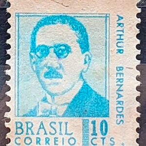 Selo Regular RHM 532 Presidentes da Republica Arthur Bernardes 1967 Circulado 7