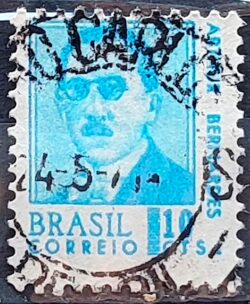 Selo Regular RHM 532 Presidentes da Republica Arthur Bernardes 1967 Circulado 8