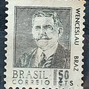 Selo Regular RHM 534 Presidentes da Republica Wenceslau Braz 1968 Circulado 1