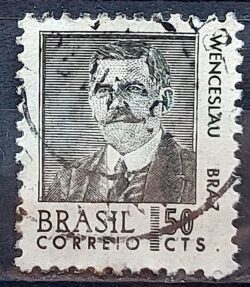 Selo Regular RHM 534 Presidentes da Republica Wenceslau Braz 1968 Circulado 7