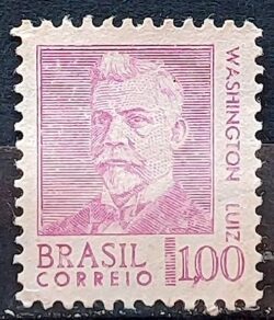 Selo Regular RHM 535 Presidentes da Republica Washington Luiz 1968