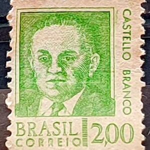 Selo Regular RHM 536 Presidentes da Republica Castello Branco Militar 1968