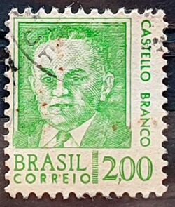 Selo Regular RHM 536 Presidentes da Republica Castello Branco Militar 1968 Circulado 1