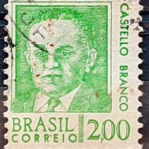 Selo Regular RHM 536 Presidentes da Republica Castello Branco Militar 1968 Circulado 1