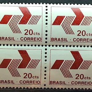 Selo Regular RHM 537 Emblema da ECT Com FSF 1972 Quadra