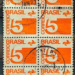 Selo Regular RHM 538 Tipo Cifra 5 Cts Filigrana Q 1972 Octilha Circulado