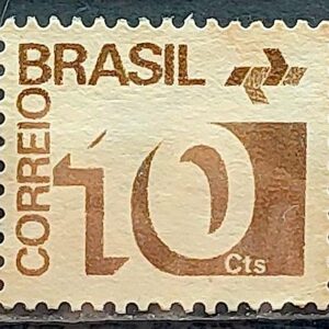 Selo Regular RHM 539a Tipo Cifra 10 Cts Filigrana Q 1972