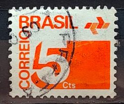 Selo Regular RHM 540 Tipo Cifra 5 Cts Com FSF 1974 Circulado 3