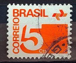 Selo Regular RHM 540 Tipo Cifra 5 Cts Com FSF 1974 Circulado 4