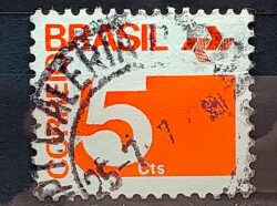 Selo Regular RHM 540 Tipo Cifra 5 Cts Com FSF 1974 Circulado 5