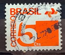 Selo Regular RHM 540 Tipo Cifra 5 Cts Com FSF 1974 Circulado 6