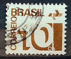 Selo Regular RHM 541 Tipo Cifra 10 Cts Com FSF 1975 Circulado 1