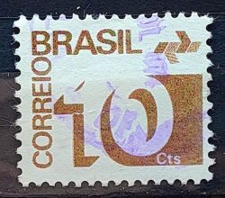 Selo Regular RHM 541 Tipo Cifra 10 Cts Com FSF 1975 Circulado 6