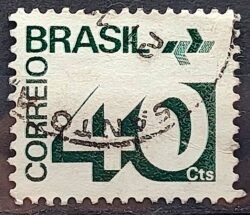 Selo Regular RHM 544 Tipo Cifra 40 Cts 1973 Circulado 2