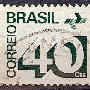 Selo Regular RHM 544 Tipo Cifra 40 Cts 1973 Circulado 3