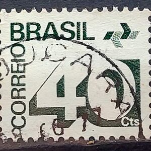 Selo Regular RHM 544 Tipo Cifra 40 Cts 1973 Circulado 4