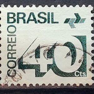 Selo Regular RHM 544 Tipo Cifra 40 Cts 1973 Circulado 5