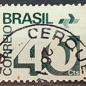 Selo Regular RHM 544 Tipo Cifra 40 Cts 1973 Circulado 7