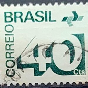 Selo Regular RHM 544 Tipo Cifra 40 Cts 1973 Circulado 9