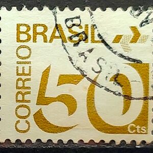 Selo Regular RHM 545 Tipo Cifra 50 Cts Com FSF 1974 Circulado 3