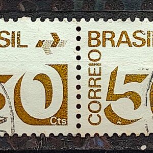 Selo Regular RHM 545 Tipo Cifra 50 Cts Com FSF 1974 Dupla Circulado