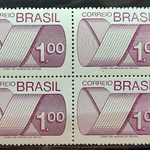 Selo Regular RHM 552 Tipo Gravura CrS 1 Com FSF 1974 Quadra