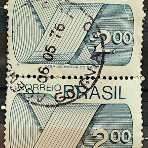 Selo Regular RHM 553 Tipo Gravura CrS 2 Com FSF 1974 Dupla Circulado