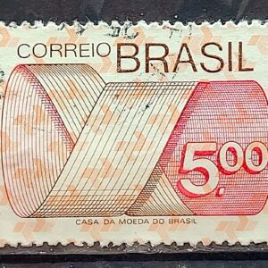 Selo Regular RHM 555 Tipo Gravura CrS 5 Com FSF 1974 Circulado 3