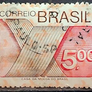 Selo Regular RHM 555 Tipo Gravura CrS 5 Com FSF 1974 Circulado 6