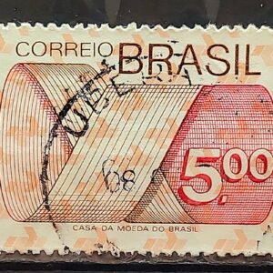 Selo Regular RHM 555 Tipo Gravura CrS 5 Com FSF 1974 Circulado 7