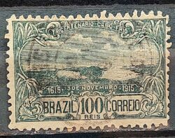 C 10 Selo Tricentenario Cabo Frio 1915 Circulado 1