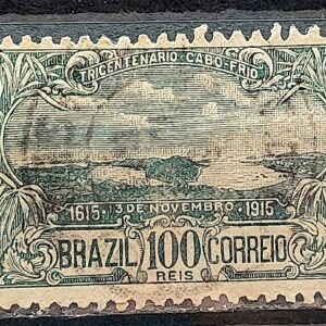 C 10 Selo Tricentenario Cabo Frio 1915 Circulado 1